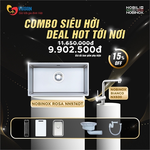 Combo Nobinox Rosa-Bianco Inox AISI 304 Cao Cấp